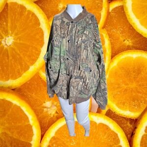Spartan Realtree Camo Jacket Button Up Hunting Outdoors Pockets L